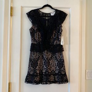 BB DAKOTA Women's Shaken Not Stirred Lace Dress Dress, Black